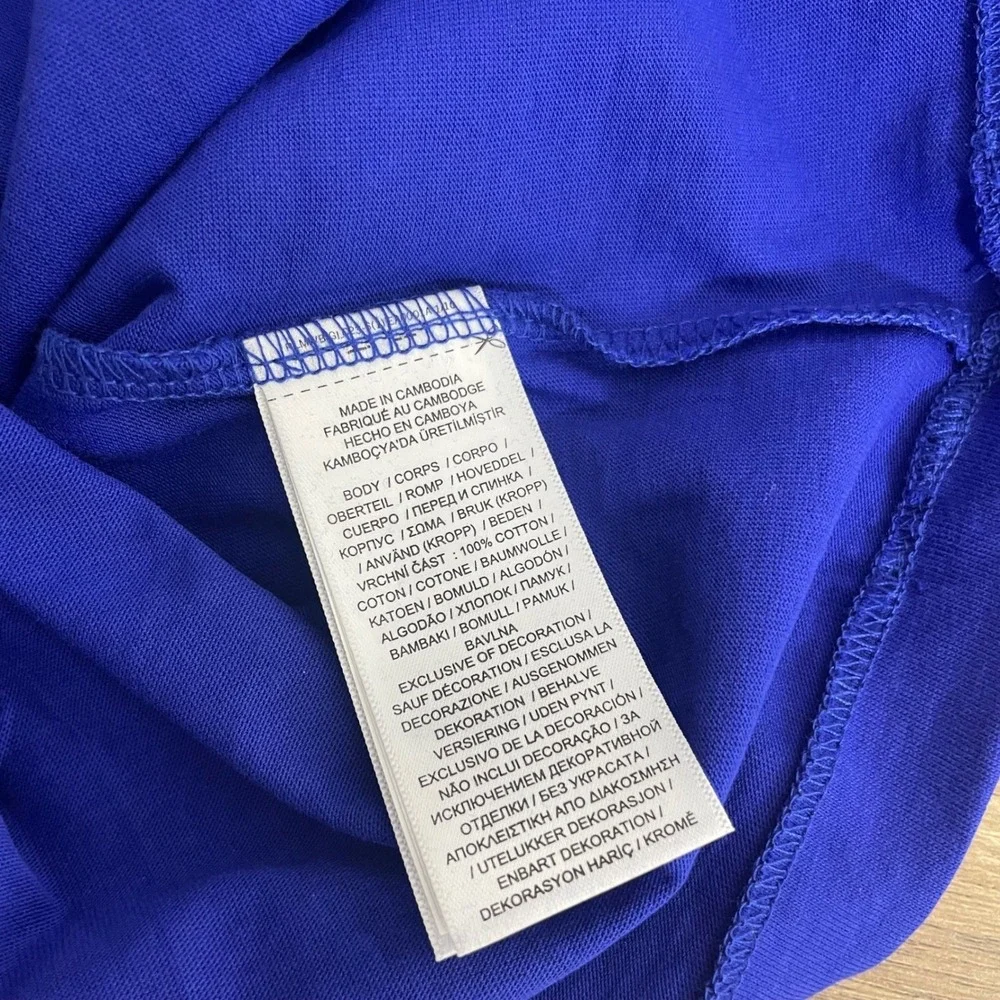 Polo Ralph Lauren Mens Classic Fit Blue Cotton Crew Neck T-Shirt Medium New